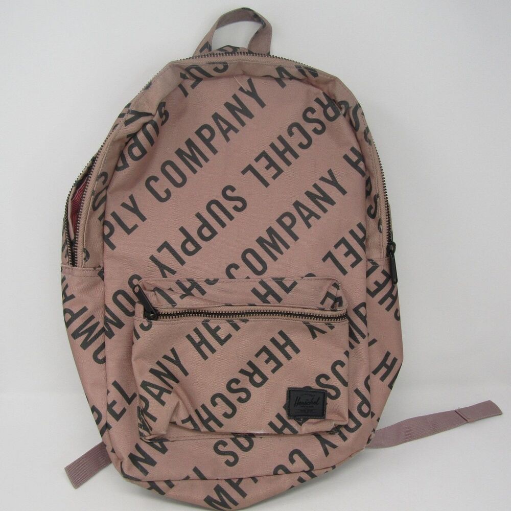 Herschel Supply Co. Nova Kids Backpack Pink Black Logo Print School Bag Travel